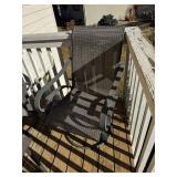 Patio Table & Chairs Set - Gray Woven Mesh Outdoor Furniture