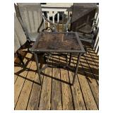 Patio Table & Chairs Set - Gray Woven Mesh Outdoor Furniture