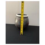 Horse Silhouette Ceramic Jar Vase - Multicolor Glaze, 9 in Tall