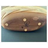 Steven Kaye Ceramic Vase - Handcrafted Pink Crackle Glaze with Leaf Motif