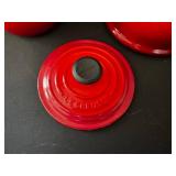 Le Creuset Red Enameled Cast Iron Kettle, Dutch Oven & Sauce Pot (3-Piece Set)