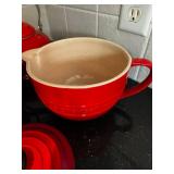 Le Creuset Red Enameled Cast Iron Kettle, Dutch Oven & Sauce Pot (3-Piece Set)