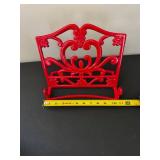 Decor Set - Red Scrollwork Metal - 3 Pieces