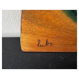 KAKADU Abstract Landscape Wood Wall Plaque - Signed 