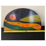 KAKADU Abstract Landscape Wood Wall Plaque - Signed 