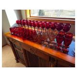 Ruby Red Glassware Collection - Wine Glasses, Goblets & Tumblers