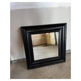Black Square Wall Mirror - 28 in Outer Frame