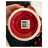 Versailles Redware Dinnerware Set - Scalloped Edge Plates, Bowls, Mugs