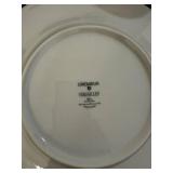 Cremieux Versailles Porcelain Dinnerware Set - Floral Brown Pattern, Mugs & Plates