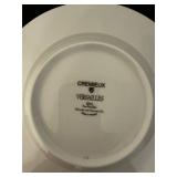 Cremieux Versailles Porcelain Dinnerware Set - Floral Brown Pattern, Mugs & Plates