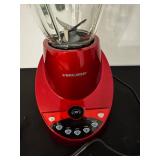 Black & Decker Red Blender - Glass Jar, 8-Button Multi-Function Panel