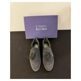 Stuart Weitzman Gray Flannel Tassel Loafers - Size US 7