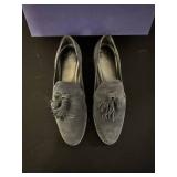 Stuart Weitzman Gray Flannel Tassel Loafers - Size US 7