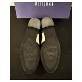 Stuart Weitzman Two-Tone Beaded Tassel Loafers - Size 8.5 - White/Black
