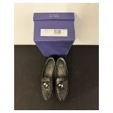 Stuart Weitzman Black Leather Tassel Loafers