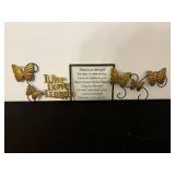 Live Love Laugh Wall Art with Butterfly Accents