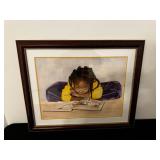 Kenneth Gatewood Bookworm - Framed Limited Edition Watercolor Print (Edition of 500)