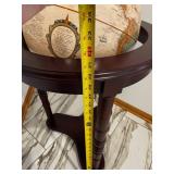 World Globe on Dark Mahogany Pedestal Stand - 12-Inch Globe Diameter