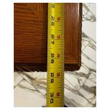 Oak Wood Desk with Four Drawers, Turned Legs, Carved Edge