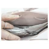 NWT Kayla + Ava Vegan Leather Bucket Purse Bag. (light mauve)