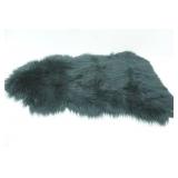 NEW 100% Polyester Black Faux Fur Mat 35"x 24"