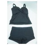 NWT Lands End Underwire Tankini 14DDD and Old Navy NWT Black Swim Shorts L