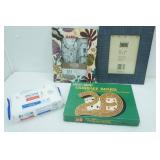 Cirbbage Board Shaped Like 29, Disenfectant Wipes, Solid wood 5x7 picture frame and more