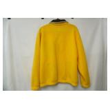 Ralph Lauren Chaps Size L Yellow/Black Fleece Zip-Up Sweatshirt