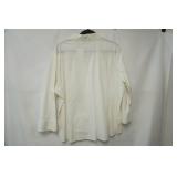 Lee Riders Easy Care White Button-Up Blouse Size 2X