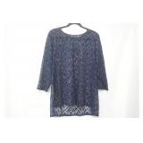 Navy Blue Crochet Top Size (no tag-size L?)