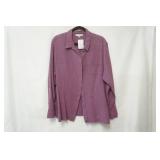 Anne Klein Mauve/Purple Button-Up Blouse XXL