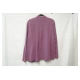 Anne Klein Mauve/Purple Button-Up Blouse XXL
