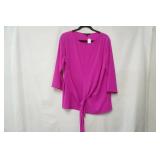 Gibson Size L Fuschia Blouse