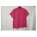 NWT Karen Scott Size L Pink Polo Shirt
