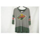 NHL Minnesota Wild 3/4 Sleeve V-Neck Shirt. (no size tag. L/XL?)