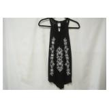 International Concepts Size L black embroidered tank top