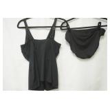 Coco Reef Black 2-Piece Tankini Swimsuit. Size 36D Top (underwire) and Size L Bottoms