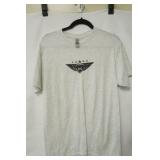 Gildan Size M Grey Shirt w/heart & wings print