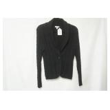 Croft & Barrow Black Cable Knit Cardigan Size L
