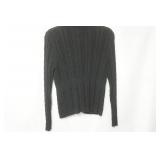 Croft & Barrow Black Cable Knit Cardigan Size L