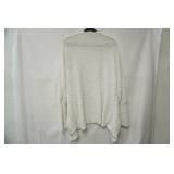Long White Knit Open Front Cardigan