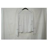 White Long Sleeve Athletic Top. Prana Size M