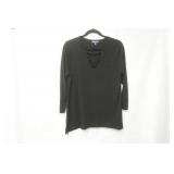 Democracy Size S Long Sleeve Black Dress Shirt