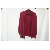 Premier Studio Burgundy Cardigan. Size L. No Buttons