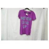 NWT Live Love Dream purple v-neck t-shirt. Size XL