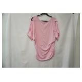 Pink open shoulder blouse