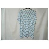 Loft XL blouse. white w/blue floral pattern
