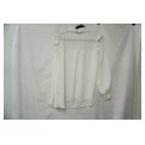 River Island White Button-Up Long Sleeve Blouse. Size 14