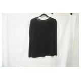 Tahari Size XL. Black long sleeve blouse, black w/black polka dots