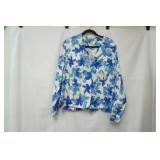 Coldwater Creek White/Blue Floral Blazer. Size 1X